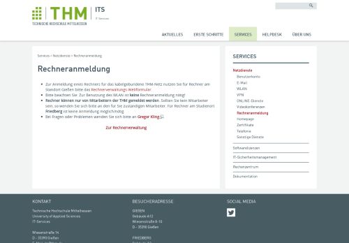 
                            10. THM IT Services - Rechneranmeldung
