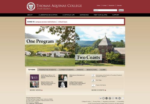 
                            12. Thomas Aquinas College: Home