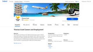 
                            7. Thomas Cook Careers and Employment | Indeed.com