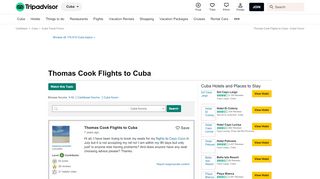 
                            9. Thomas Cook Flights to Cuba - Cuba Forum - TripAdvisor