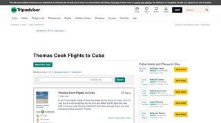 
                            7. Thomas Cook Flights to Cuba - Cuba Message Board - TripAdvisor