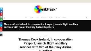 
                            8. Thomas Cook Ireland, in co-operation Paxport, launch flight ancillary ...
