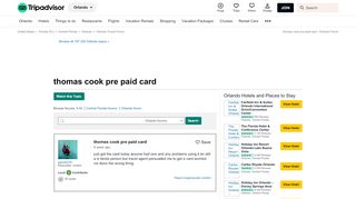 
                            13. thomas cook pre paid card - Orlando Forum - TripAdvisor