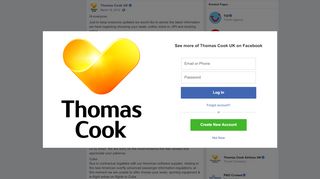 
                            11. Thomas Cook UK - Hi everyone, Just to keep everyone... | Facebook