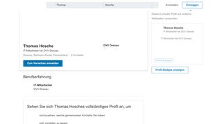 
                            11. Thomas Hosche – IT-Mitarbeiter – DVV Dessau | LinkedIn