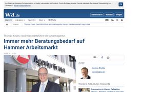 
                            11. Thomas Keyen, Geschäftsführer der Arbeitsagentur Hamm - WA.de