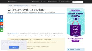 
                            2. Thomson Login: How to Access the Router Settings | RouterReset