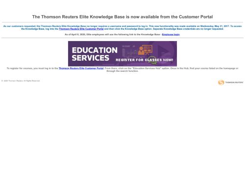 
                            7. Thomson Reuters Elite Knowledge Base