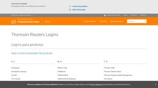 
                            11. Thomson Reuters Logins | Brasil | Thomson Reuters