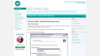 
                            10. Thomson TG784 – Routed IP & NAT Quick setup (784, adsl ...