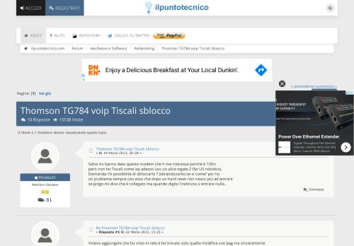 
                            13. Thomson TG784 voip Tiscali sblocco - ilpuntotecnico.com