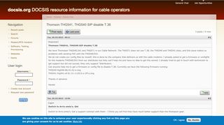 
                            10. Thomson THG541, THG540 SIP disable T.38 | docsis.org