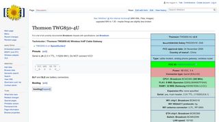 
                            8. Thomson TWG850-4U - WikiDevi