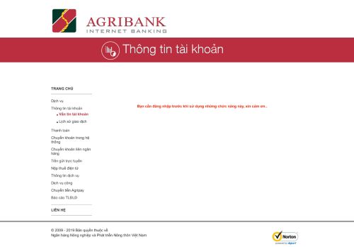
                            3. Thông tin tài khoản - Agribank Internet Banking | Transaction Page