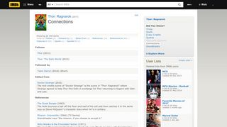 
                            5. Thor: Ragnarok (2017) - Connections - IMDb