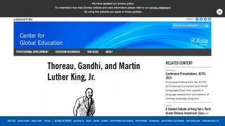
                            13. Thoreau, Gandhi, and Martin Luther King, Jr. | Asia Society