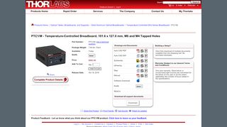 
                            5. Thorlabs - PTC1/M Temperature-Controlled Breadboard, 101.6 x ...