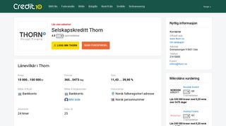 
                            5. Thorn Finans Lån ® Logg inn på min side ᐈ Få lån opp til 100000 kr ...