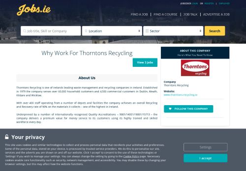 
                            7. Thorntons Recycling is hiring. Apply now. - Jobs.ie
