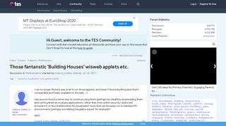 
                            9. Those fantanstic 'Building Houses' wisweb applets etc. | TES Community