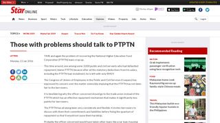 
                            7. Those with problems should talk to PTPTN - Letters | The ...