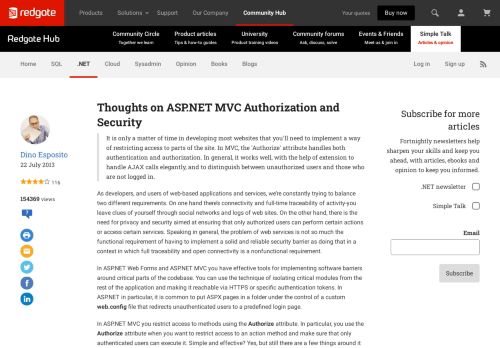 
                            13. Thoughts on ASP.NET MVC Authorization and Security - ...
