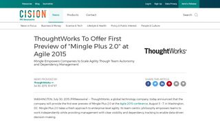 
                            11. ThoughtWorks To Offer First Preview of 