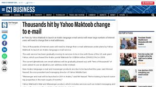 
                            12. Thousands hit by Yahoo Maktoob change to e-mail - The National