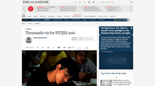 
                            12. Thousands vie for FIITJEE seat - The Hindu