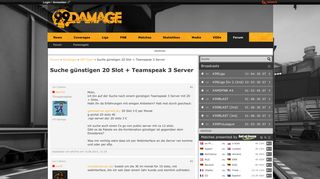 
                            11. Thread: Suche günstigen 20 Slot + Teamspeak 3 Server « 99Damage.de ...