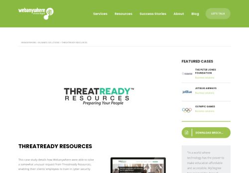 
                            9. Threatready Resources - eLearning Case Study ... - Webanywhere