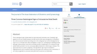 
                            7. Three Common Radiological Signs of Intrauterine Fetal Death - Soo ...