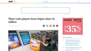 
                            13. Three Lotto players from Napier share $1 million | Stuff.co.nz