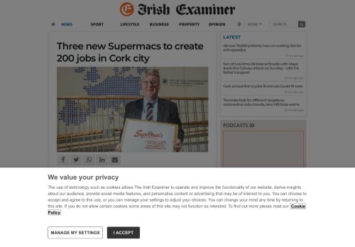 
                            12. Three new Supermacs to create 200 jobs in Cork city | Irish Examiner