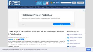 
                            12. Three Ways to Easily Access Your Most Recent Documents and ...