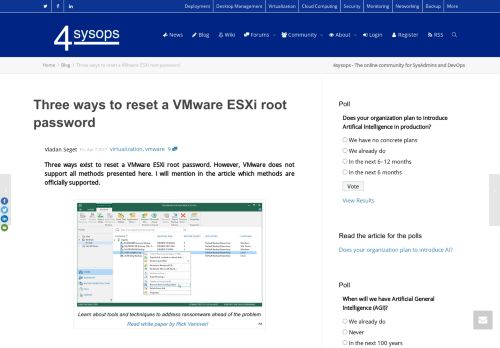 
                            5. Three ways to reset a VMware ESXi root password – 4sysops