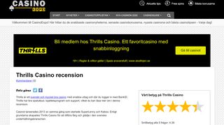 
                            12. Thrills Casino - 10% Cashback varje måndag - CasinoExpo