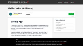 
                            12. ▷ Thrills Casino Mobile App Games, Bonuses, Interface