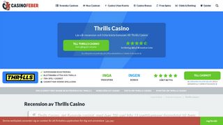 
                            3. Thrills Casino » Spela utan Konto → 10% Cashback + Uttag på 5 Min