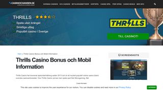 
                            6. Thrills Casino - Spela utan konto och få uttag betalda direkt!