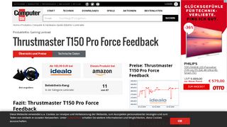 
                            9. Thrustmaster T150 Pro Force Feedback - COMPUTER BILD