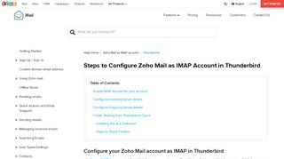 
                            7. Thunderbird IMAP access - Zoho Mail