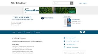 
                            9. Thunderbird International Business Review - Wiley Online Library