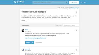 
                            13. Thunderbird online einloggen - Gutefrage