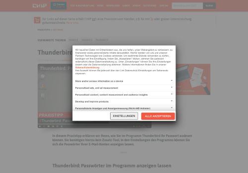 
                            1. Thunderbird: Passwort auslesen - so klappt's - CHIP