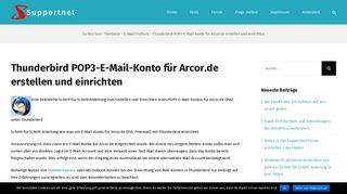 
                            7. Thunderbird POP3-E-Mail-Konto für Arcor.de erstellen und einrichten ...