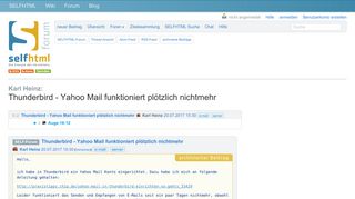 
                            6. Thunderbird - Yahoo Mail funktioniert plötzlich nichtmehr von Karl ...