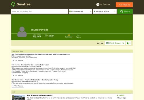 
                            3. thundercycless Ads | Gumtree Classifieds South Africa