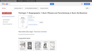 
                            9. Thüringen: T. Biogeographie. 1. Buch. Pflanzen-und Tierverbreitung. ...