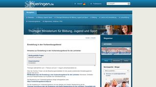 
                            3. Thüringer Ministerium für Bildung, Jugend und Sport - Einstellung in ...
